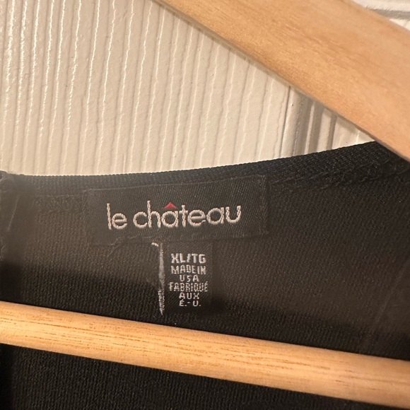 le chateau Black Cap-Sleeve Sheath Dress - Picture 2 of 3